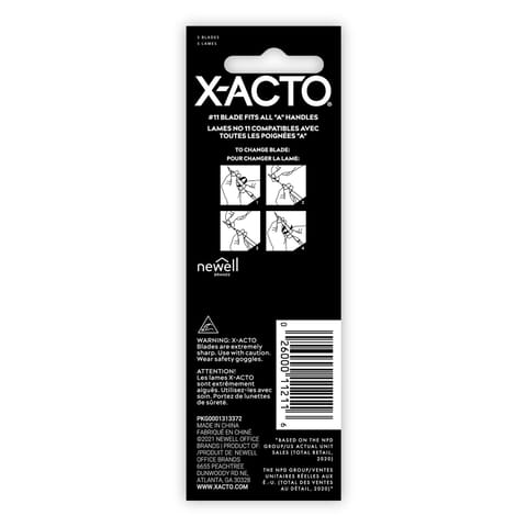X-Acto Carbon Steel Light Duty #11 Replacement Blade 5 pk Mfr