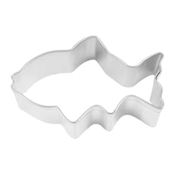 R&M International Corp 2 in. W X 3 in. L Fish Cookie Cutter Silver 1 pc