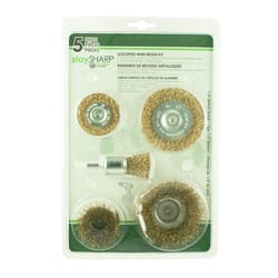Stay Sharp Wire Wheel Brush Set Brass 5 pc