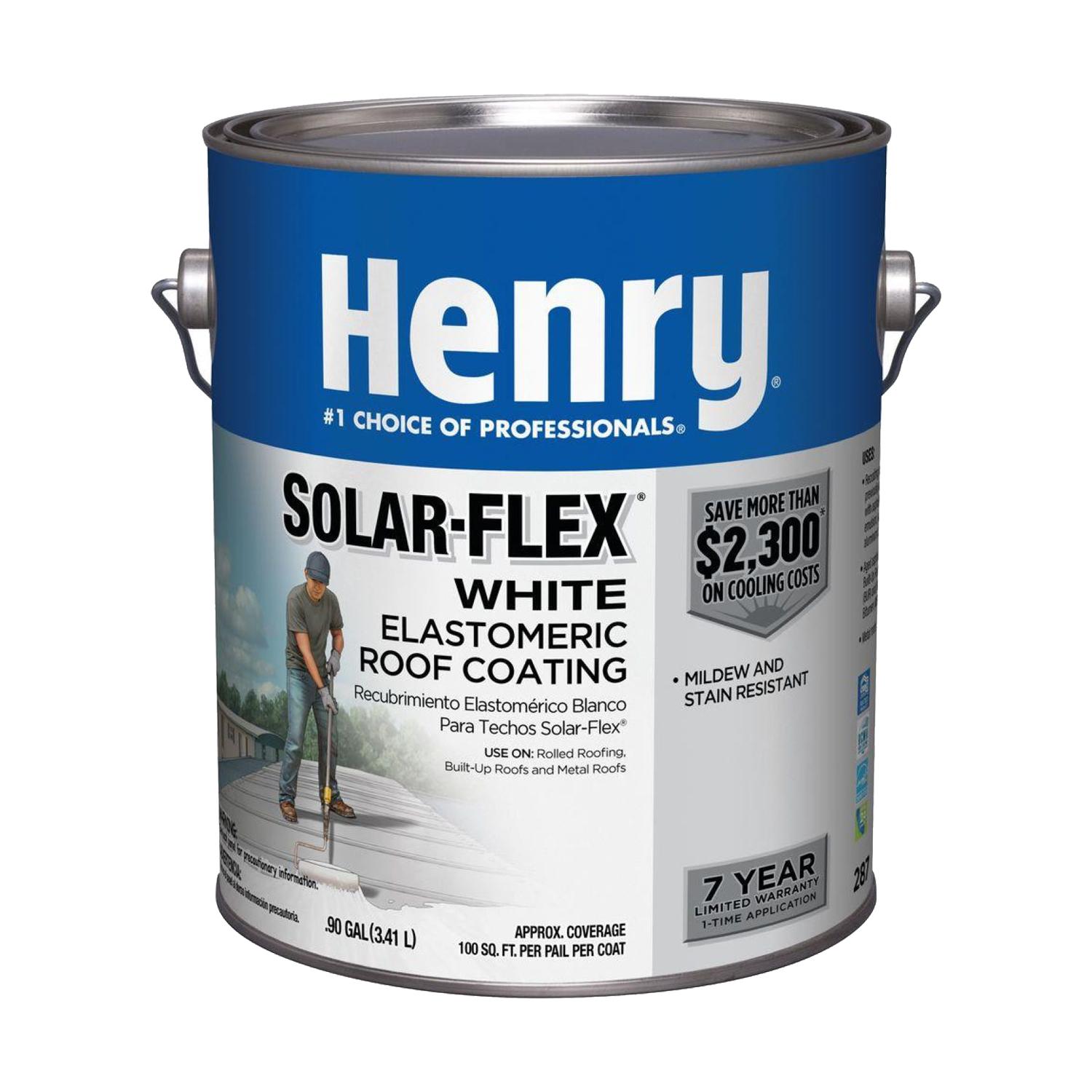 Henry Solar-Flex Smooth White Elastomeric Roof Coating 1 gal Mfr