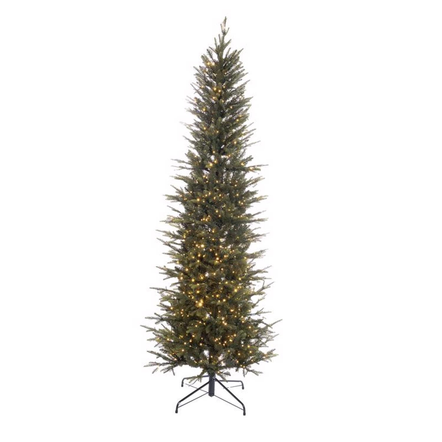 Holiday Bright Lights 1-2 Tree 7-1/2 ft. Pencil LED 900 ct Emerald