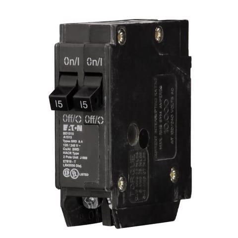 Eaton 15/15 amps Tandem 2-Pole Circuit Breaker Mfr# BD1515 - Ace