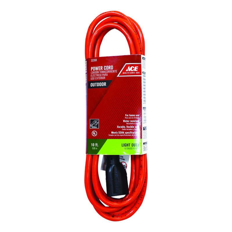 Iron Forge Tools 10 Ft Orange Heavy Duty Extension Cord - 12/3 SJTW Lighted Outdoor - IFC-123N10