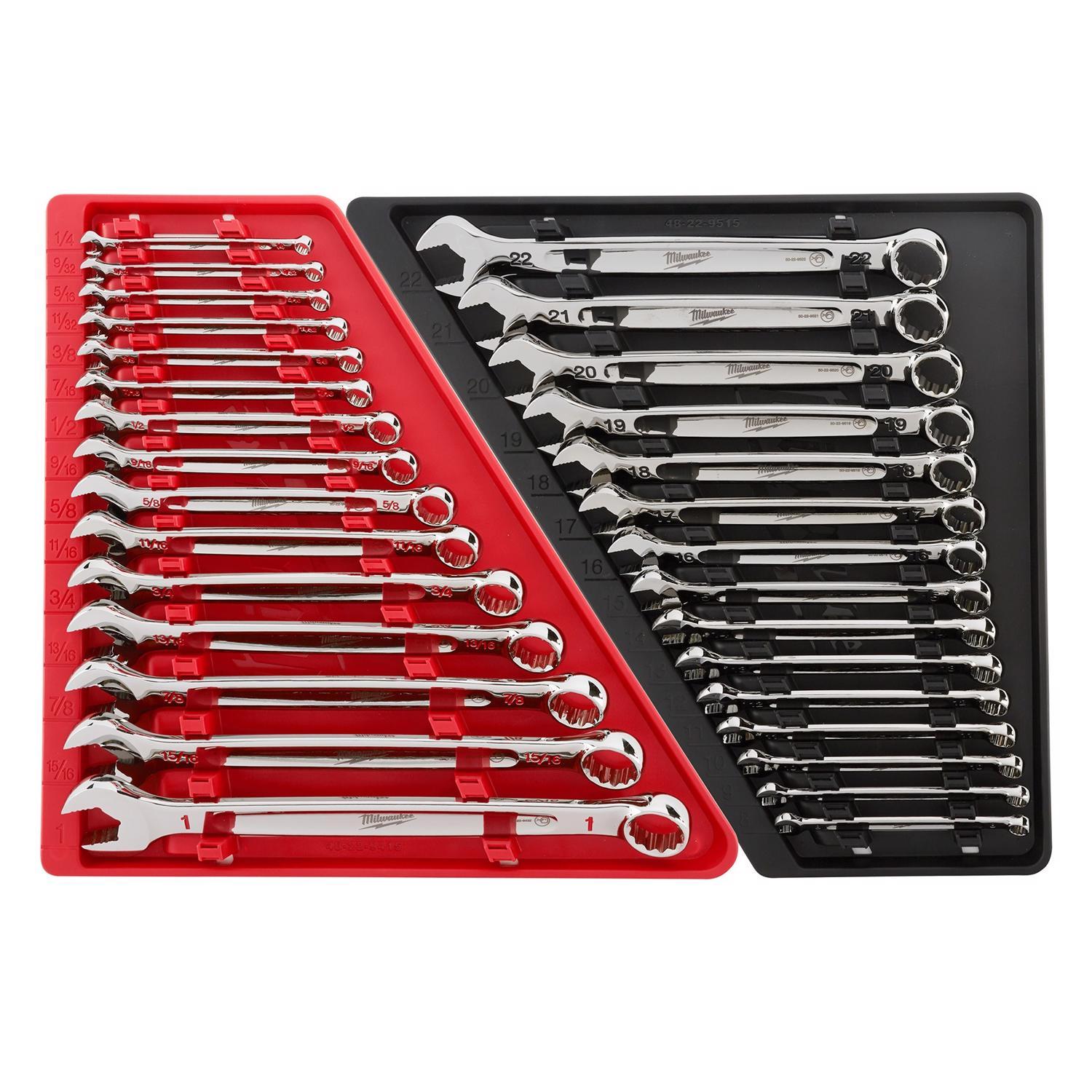 Mechanics Combination Wrench Metric & SAE 30PC Set