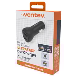 Ventev 2 Port USB A/C Car Charger 1 pk