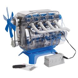 Discovery Moving Motor Parts and LED Lights Model Engine Kit 104 pc