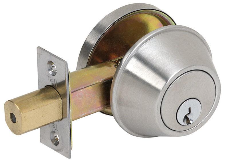 CL100055 Satin Stainless Steel Finish Single Cylinder Deadbolt