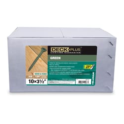 Deck Plus No. 10 Ga. X 3-1/2 in. L Green Star Flat Head Deck Screws