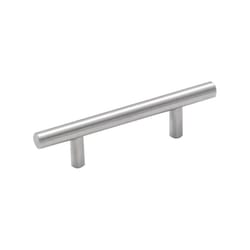 Amerock Contemporary Bar Cabinet Pull 3 in. Sterling Nickel Silver 5 pk