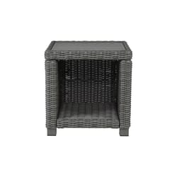 Signature Design by Ashley Elite Park Gray Square Aluminum Casual End Table