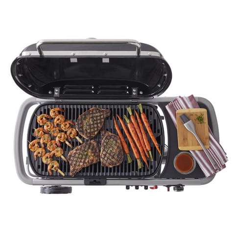 WEBER TRAVELER ポータブル ガスグリルSTEALTHエディション Weber Traveler Stealth 9013001 1 Burner Liquid Propane Portable