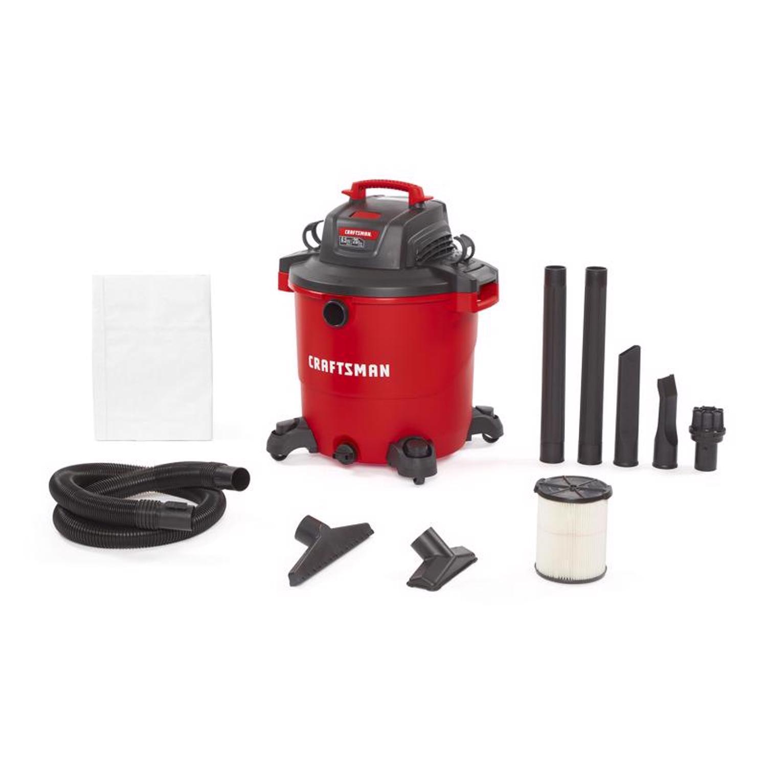 Craftsman 20 gal. Corded Wet/Dry Vacuum 12 amps 120 V 6.5 HP Mfr