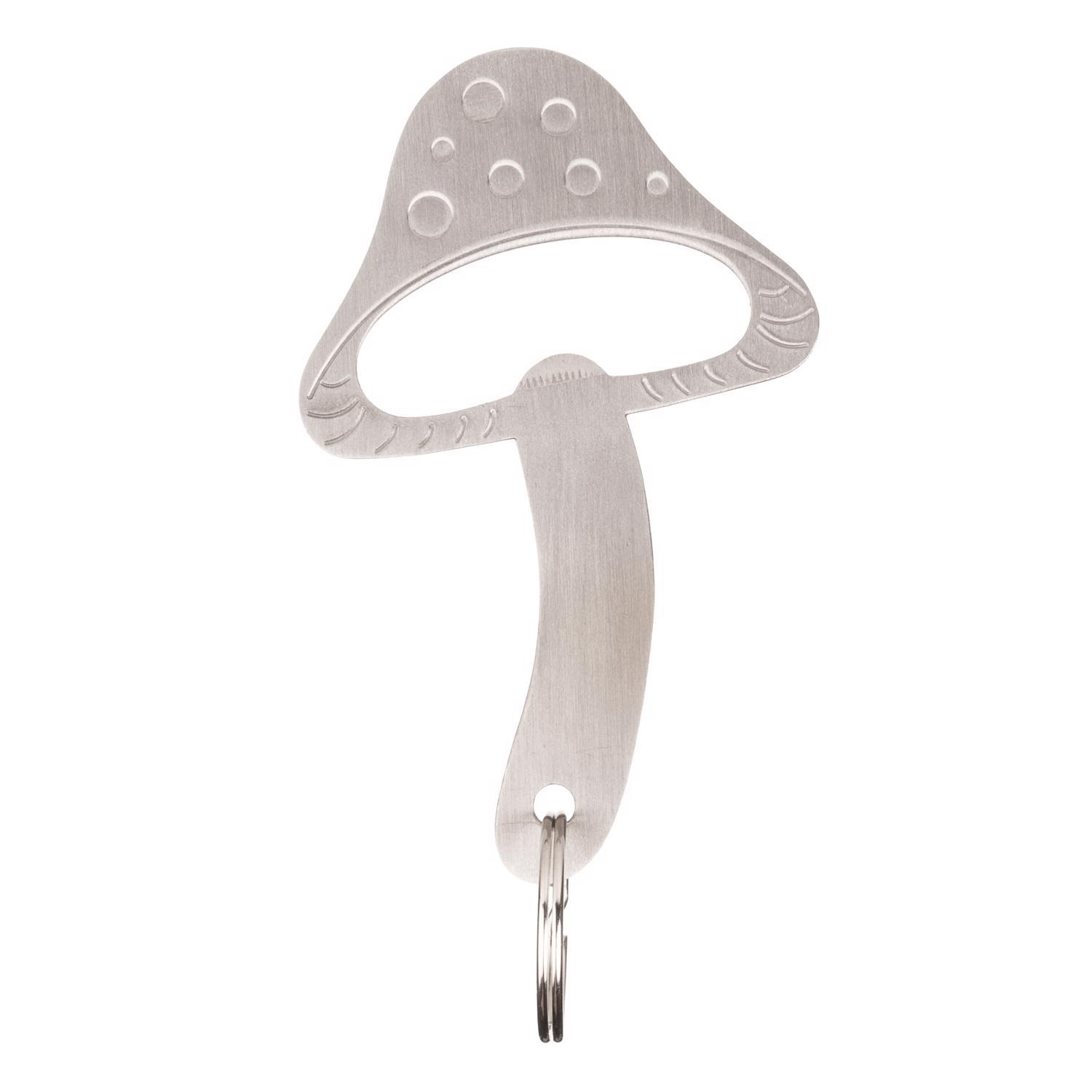 Kikkerland Silver Stainless Steel Mushroom Bottle Opener