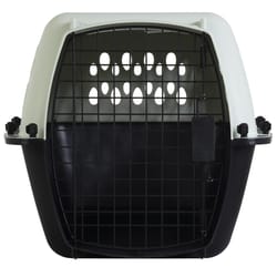 Aspen Pet Pet Porter Medium Plastic Pet Kennel Black/Gray 14.5 in. H X 16.7 in. W X 24 in. D
