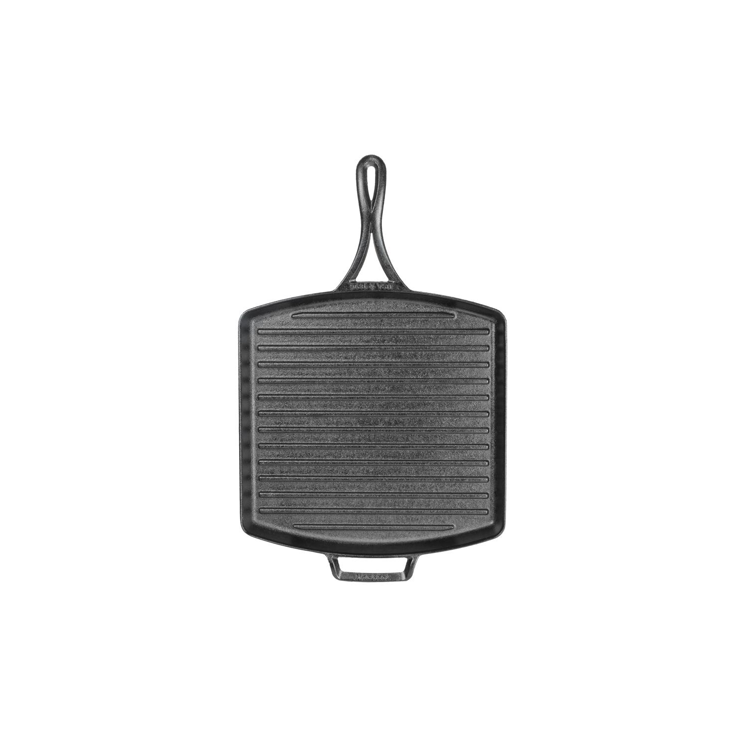 Lodge Cast Iron Blacklock Triple Seasoned 12" Square Grill Pan Cookware - Black