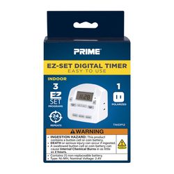 Prime EZ-SET Indoor Digital Timer 125 V White