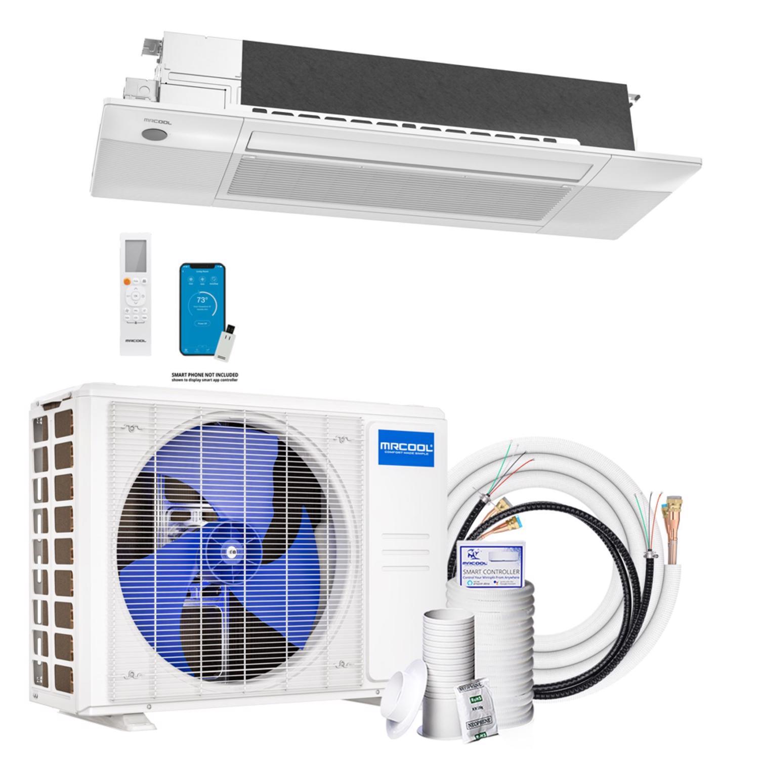 MRCOOL DIY 5th Gen Hyper Heat (Ceiling Cassette) 1 Zone 18000 BTU 21.2 SEER Ductless Mini Split Heat