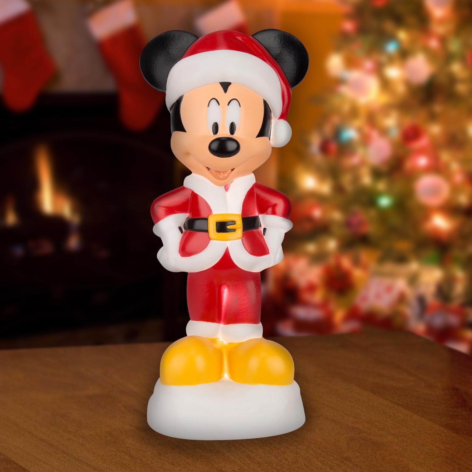 70's ヴィンテージ ライトブローモールド サンタミッキーマウス Disney LED Multicolored Mickey Mouse Santa Blow Mold Table Decor