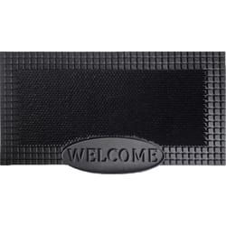 Direct Home Textiles Goup 36 in. W X 20 in. L Black Rubber Door Mat