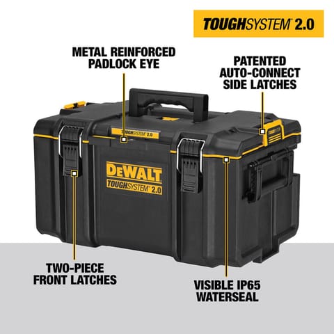 DeWalt ToughSystem 2.0 21.75 in. Large Tool Box Black/Yellow Mfr