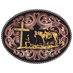 Montana Silversmiths Cowboy Attitude Multicolored Belt Buckle
