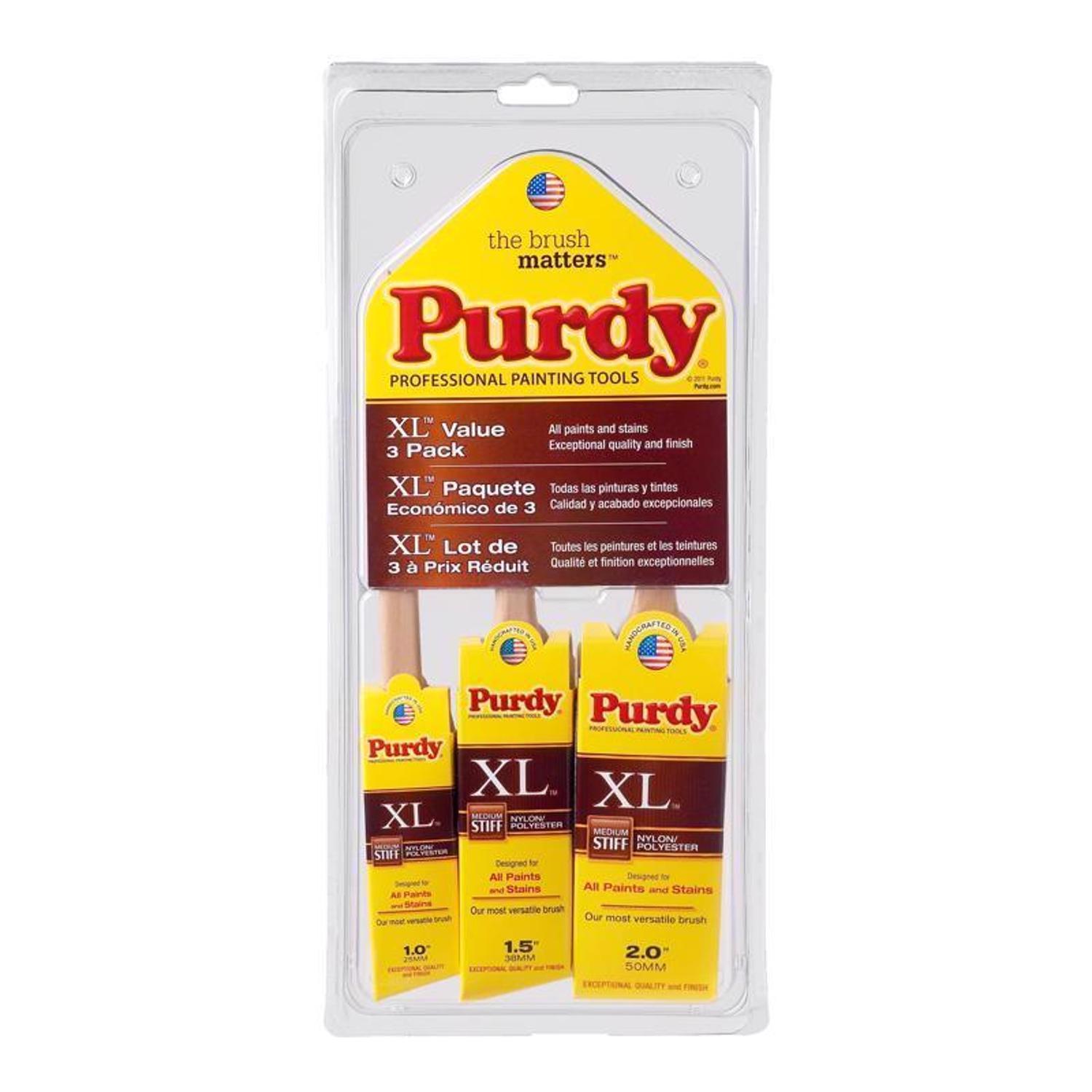 Purdy XL Multi-Pack Medium Stiff Assorted Paint Brush Set Mfr
