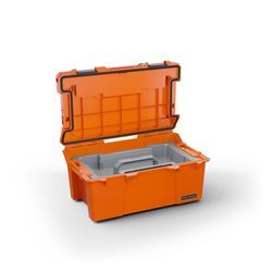 DECKED 10.7 in. W X 7.9 in. H X 17.1 in. D Sixer 16 Tool Storage Bin Polypropylene Orange