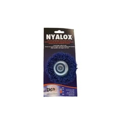 Dico Nyalox 4 in. Medium Crimped Mandrel Mounted Wheel Brush Nylon 2500 rpm 1 pc