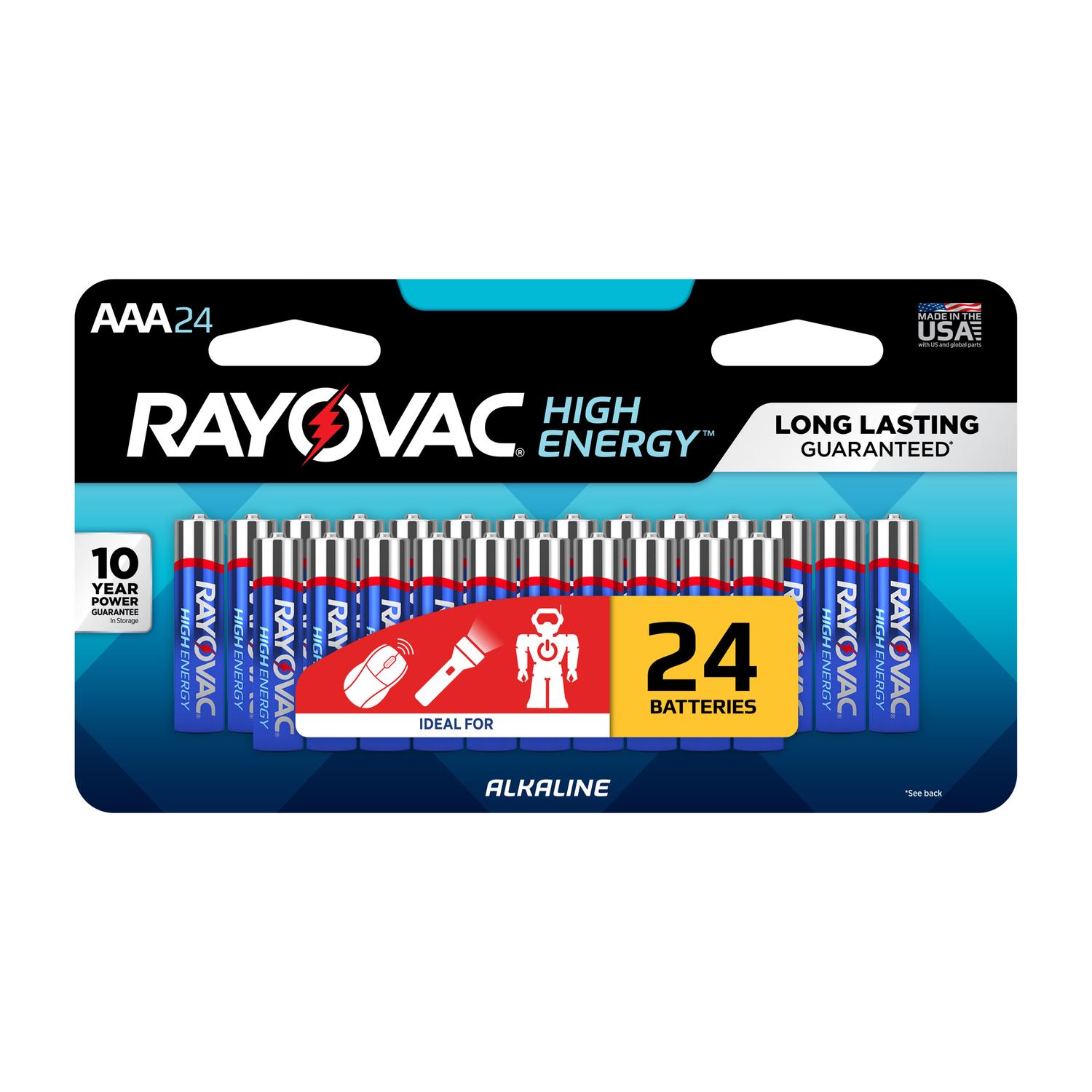 Photos - Household Switch Rayovac High Energy AAA Alkaline Batteries 24 pk Carded 824-24LTK 
