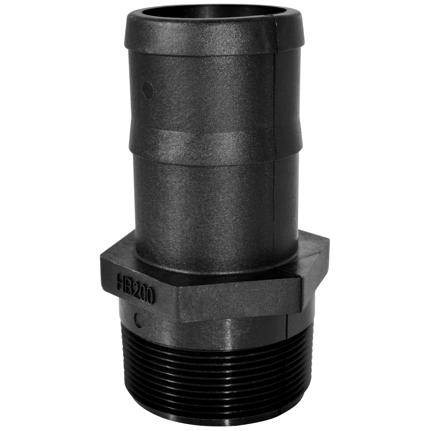 Green Leaf 272150152 2 NPT x 2 in. Barb Heavy Duty Black Polypropylene Combination Nipple