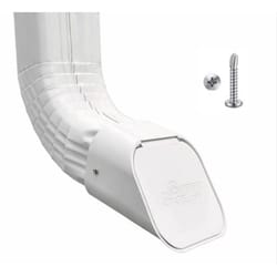 GutterGate 2 in. H X 2 in. W X 3 in. L White Plastic Rectangular Downspout Adapter