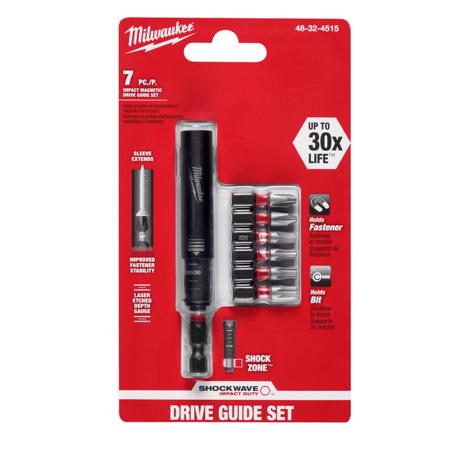 Milwaukee Shockwave Assorted 3 in. L Magnetic Drive Guide and Bit