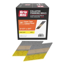 Grip-Rite 3-1/2 in. L Angled Strip Bright Framing Nails 30 deg 2000 pk