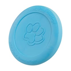 West Paw Zogoflex For Dog Blue Plastic Zisc Disc Frisbee Large 1 pk
