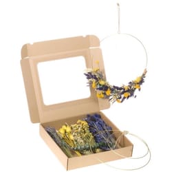 Dutch Flower House DIY Blue Mix Hanging Basket Floral Wreath Kit
