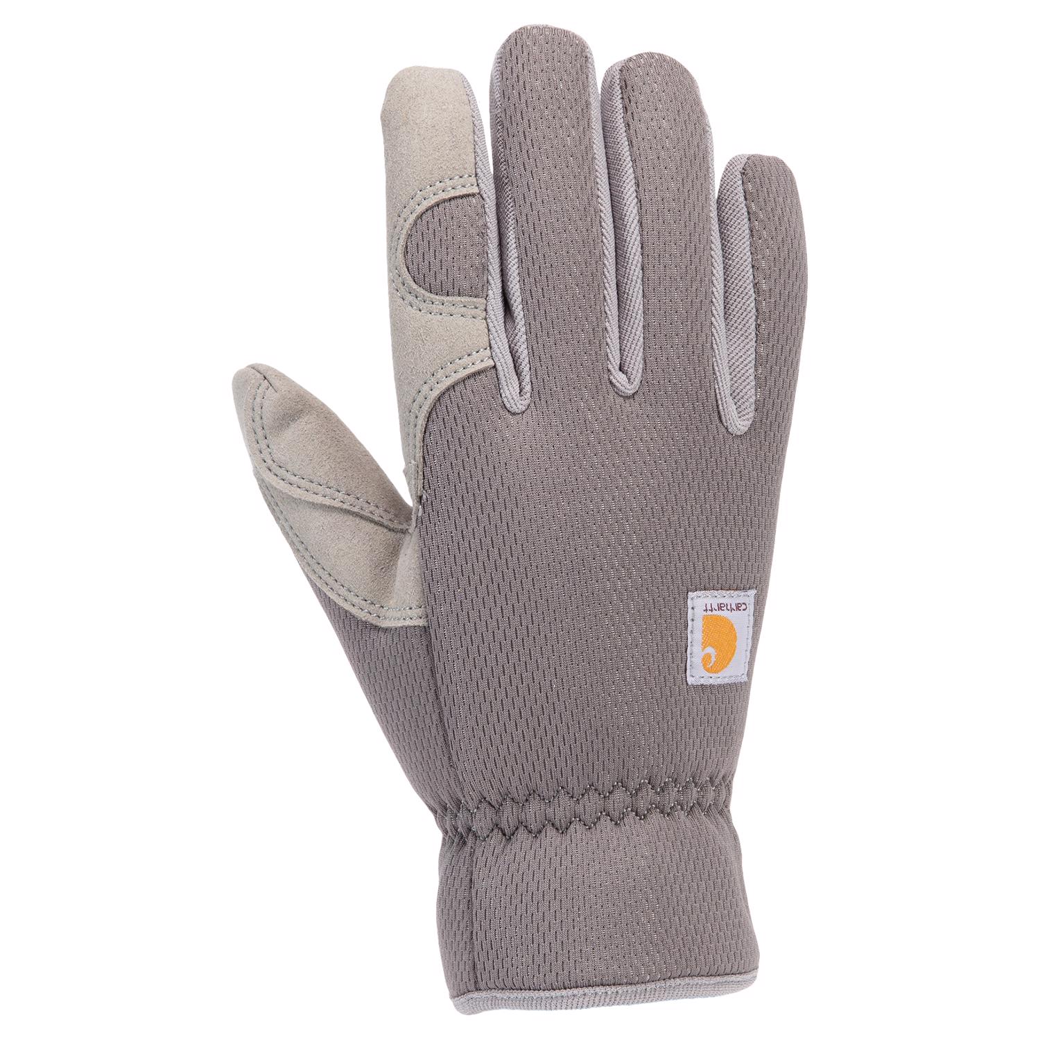 Carhartt Thermal Lined High Dexterity Open Cuff Gloves Womens Gray Size Large - GD0806WGREY-L