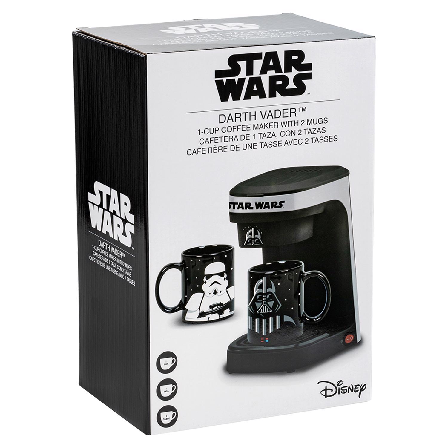 Uncanny Brands Star Wars 14 oz Black/Silver Single Serve Coffee Maker