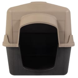 Aspen Pet Petbarn 3 Extra Large Plastic Dog House Brown/Sand 30 in. H X 29 in. W X 38 in. D