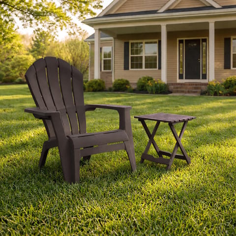 Adams RealComfort Deluxe Earth Brown Resin Frame Adirondack Chair