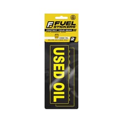 Fuel Stickers 2 in. H X 6 in. W Rectangle Black Fuel Sticker Label 2 pk