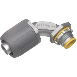 Arlington Die-Cast Zinc 90 Degree Angle Connector For Non-Metallic and Type B 1 pk