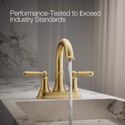 Kohler Facile Vibrant Brushed Moderne Brass Traditional Centerset