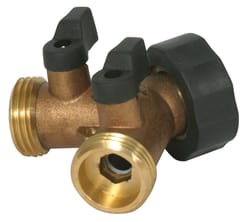 Camco 1 in. Hose X 1 in. Brass Angle Stop Valve