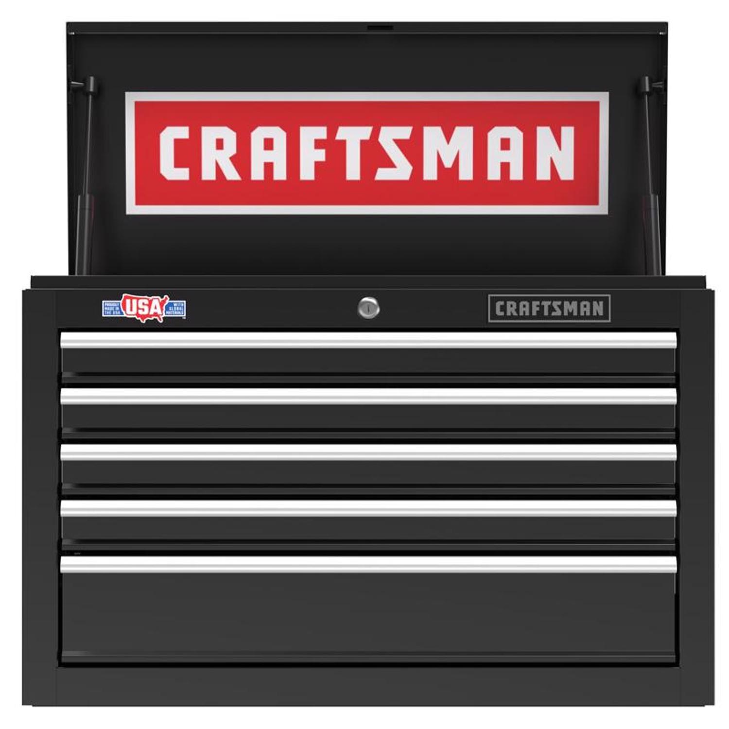 CRAFTSMAN S1000 26 in. 5 drawer Steel Tool Chest 17.25 in. H X 12
