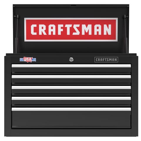 CRAFTSMAN S1000 26 in. 5 drawer Steel Tool Chest 17.25 in. H X 12