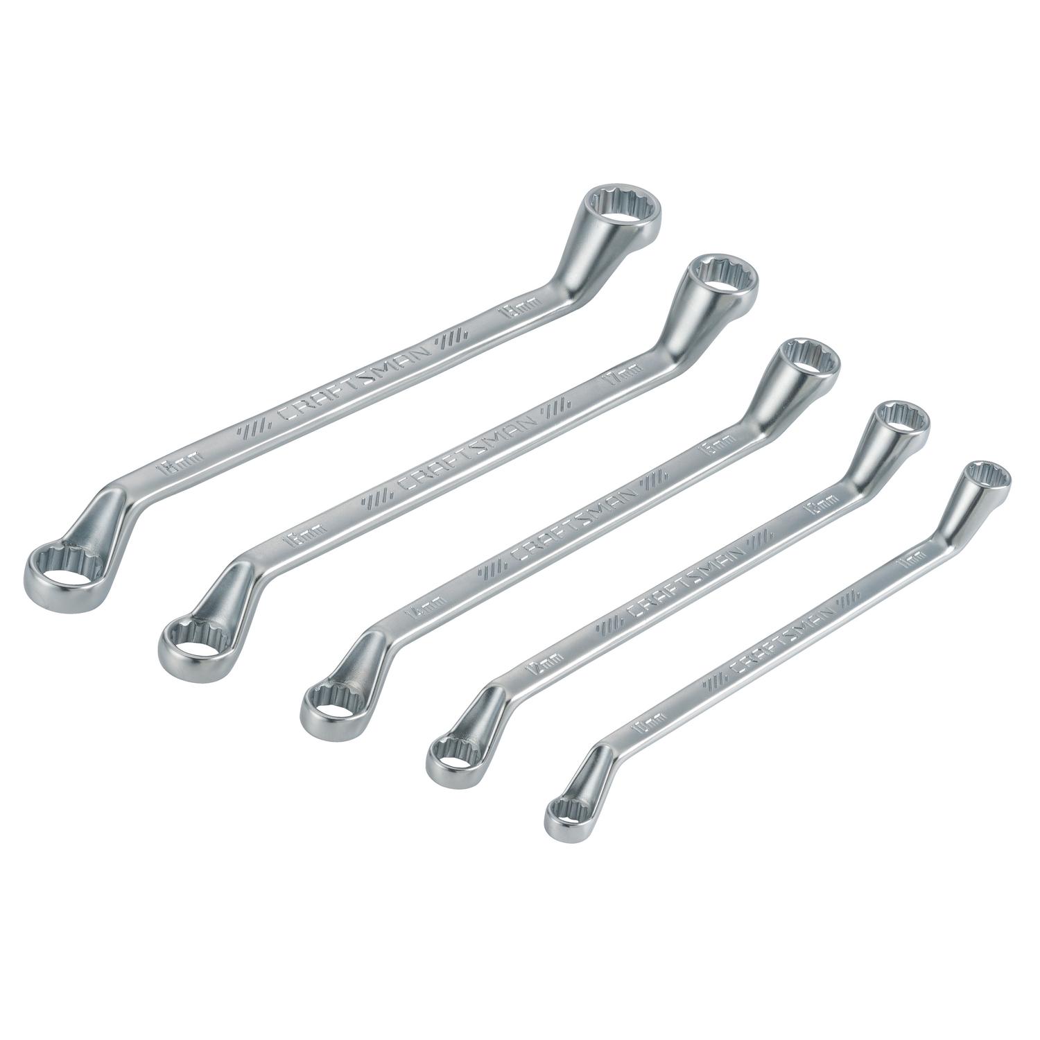 CRAFTSMAN 12 Point Metric Deep Offset Box Wrench Set 5 pc Mfr