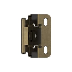 Amerock 1-1/2 in. W X 2-1/4 in. L Burnished Brass Steel Self-Closing Hinge 2 pk