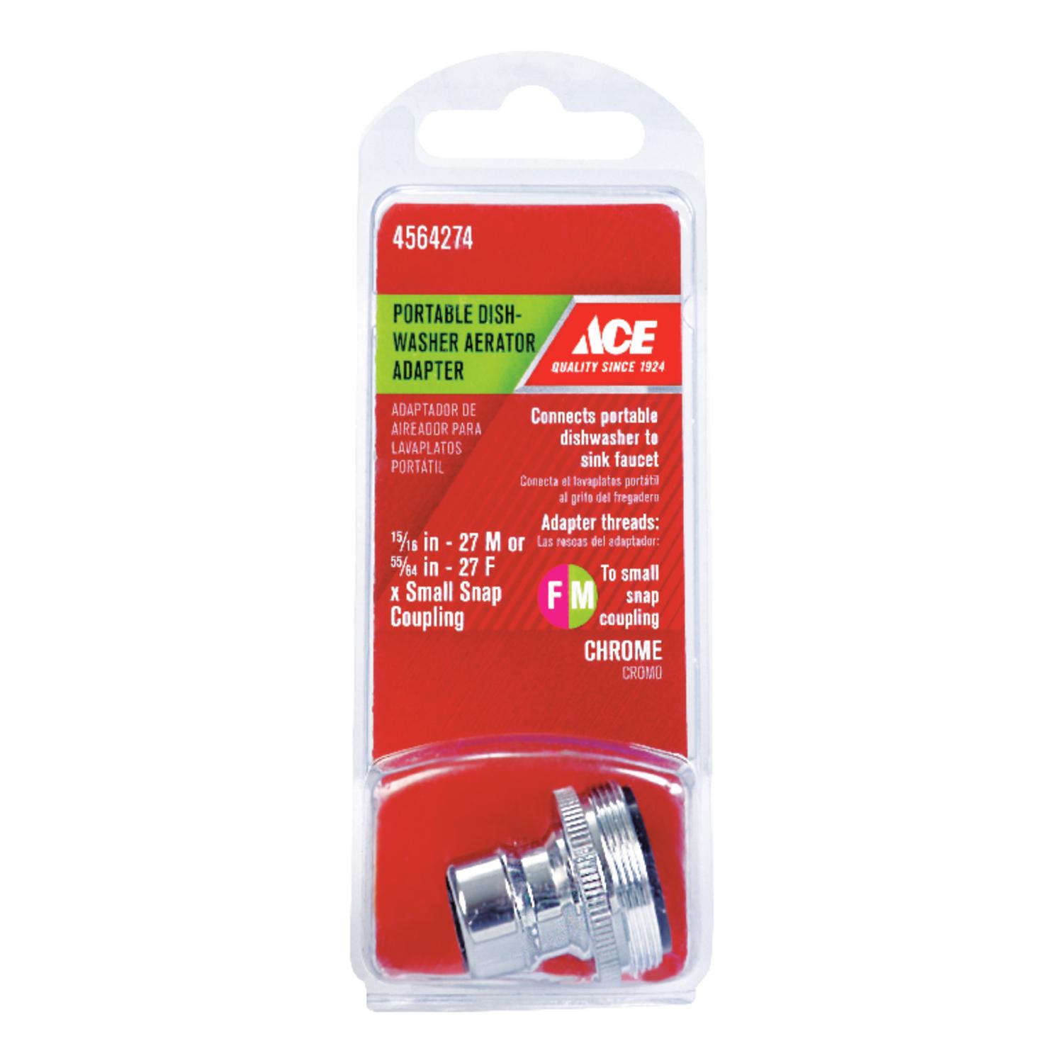 Ace Dual Thread 15/16 in.-27 or 55/64 in. Chrome Dishwasher