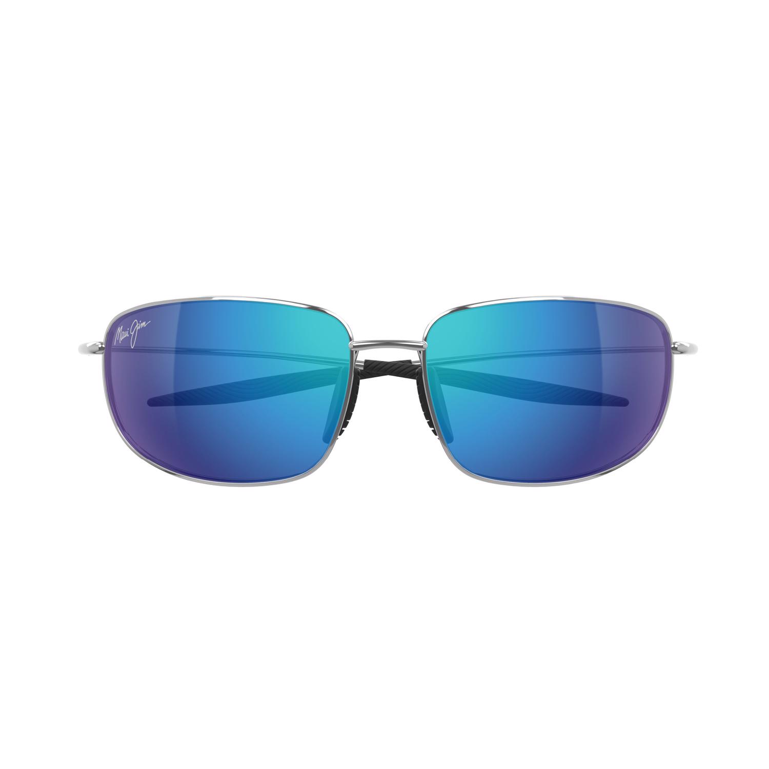 Maui Jim Ho'okipa Ultra M Sunglasses Unisex Shiny Silver Frame