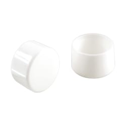 Shepherd Hardware Plastic Leg Tip White Round 1 in. W 4 pk